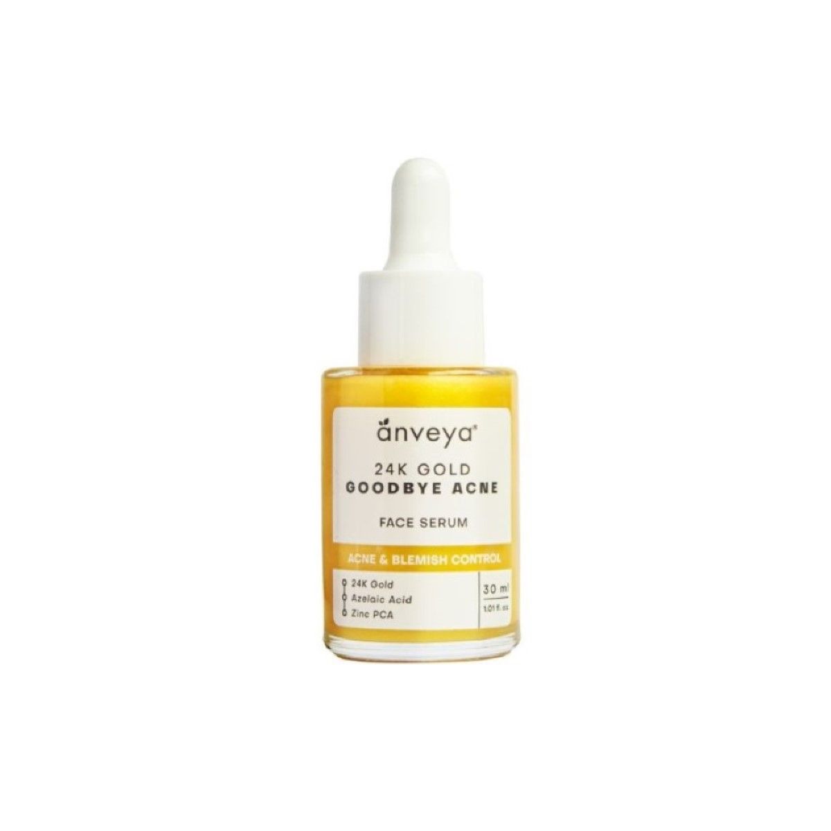 Buy Anveya Goodbye Acne Serum With Niacinamide, Azelaic Acid & Hyaluronic Acid, 30ml - Purplle