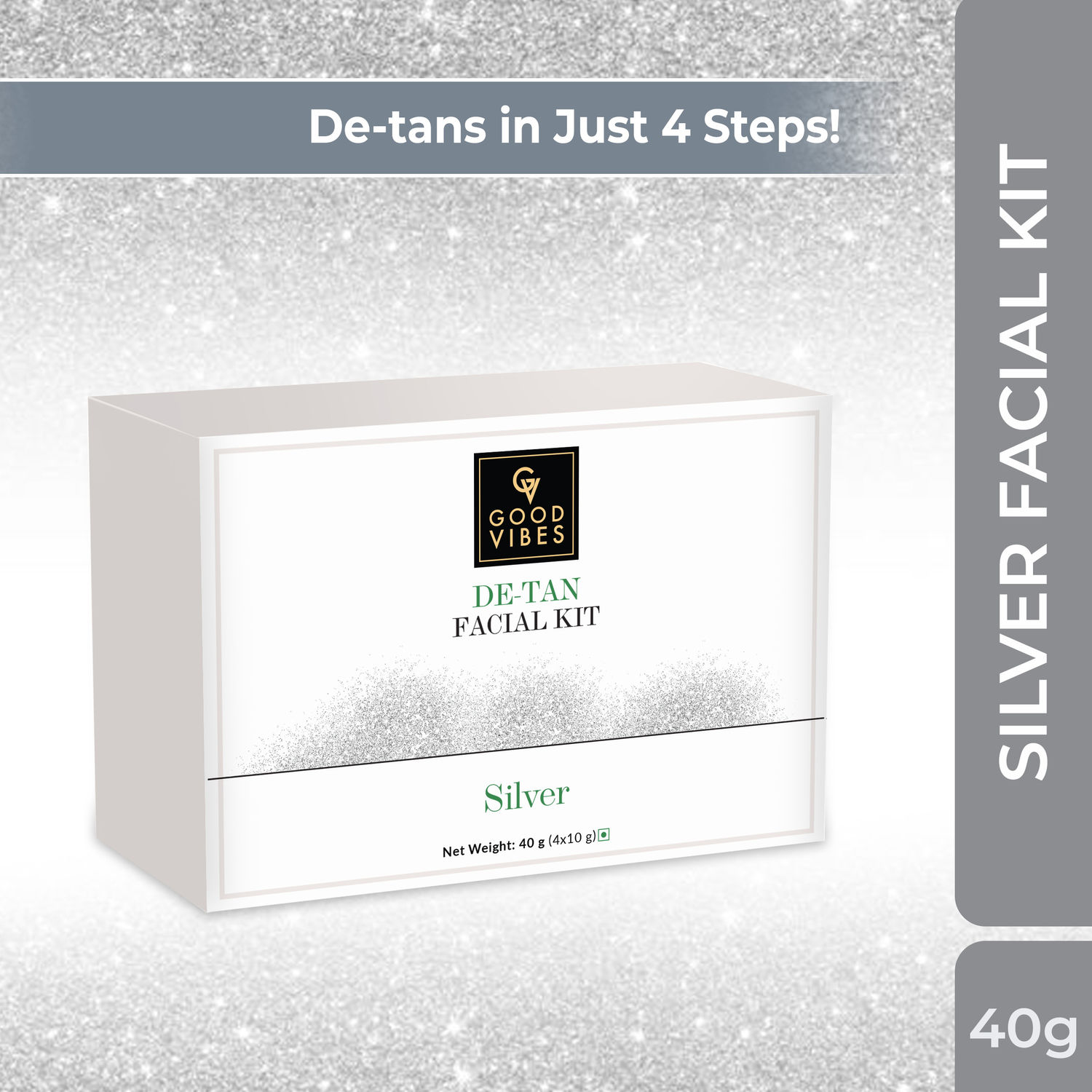 Buy Good Vibes De-Tan Facial Kit - Silver (40 gm) - Purplle