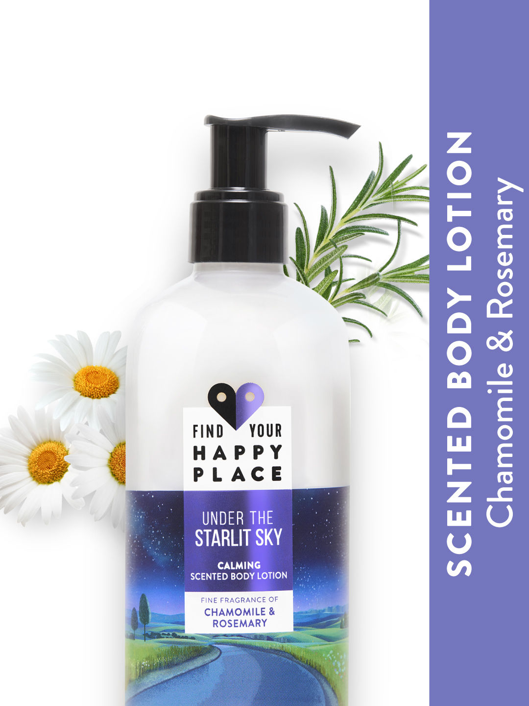 Buy Find Your Happy Place - Under The Starlit Sky Moisturising Body Lotion Chamomile & Rosemary 300ml - Purplle