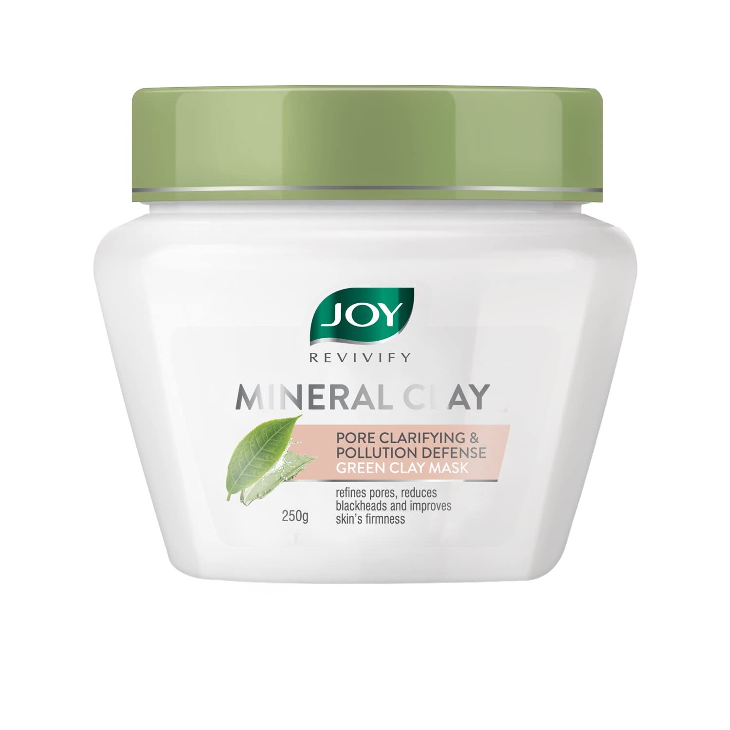 Buy Joy Revivify Green Clay Mask | Pore Clarifying and Pollution Defense Mask | With Green Tea, Hyaluronic Acid, Jojoba Seed Oil & Lemongrass Oil | No Parabens | For All Skin Types | Clay Face Mask, 250g - Purplle