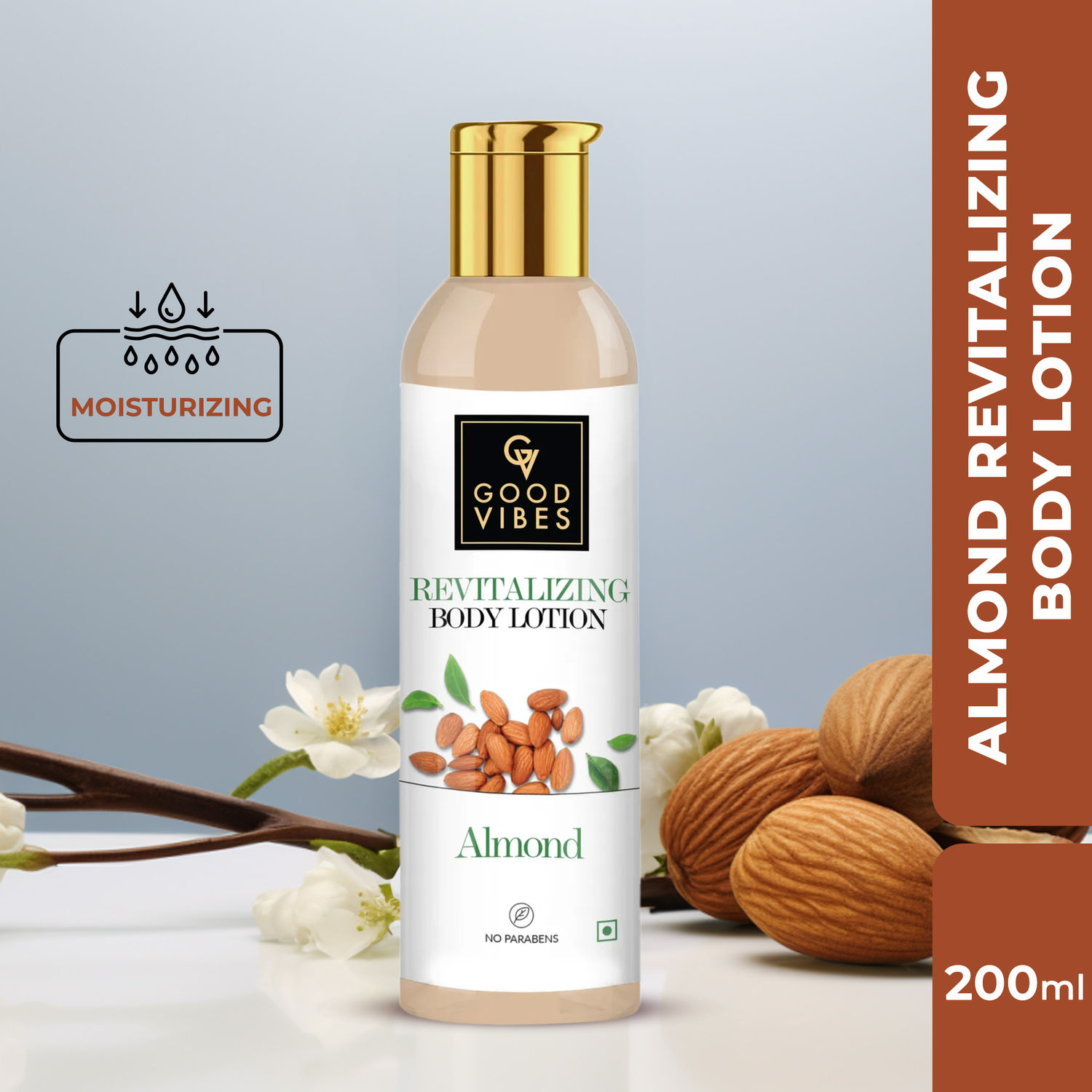 Buy Good Vibes Revitalizing Body Lotion - Almond (200 ml) - Purplle
