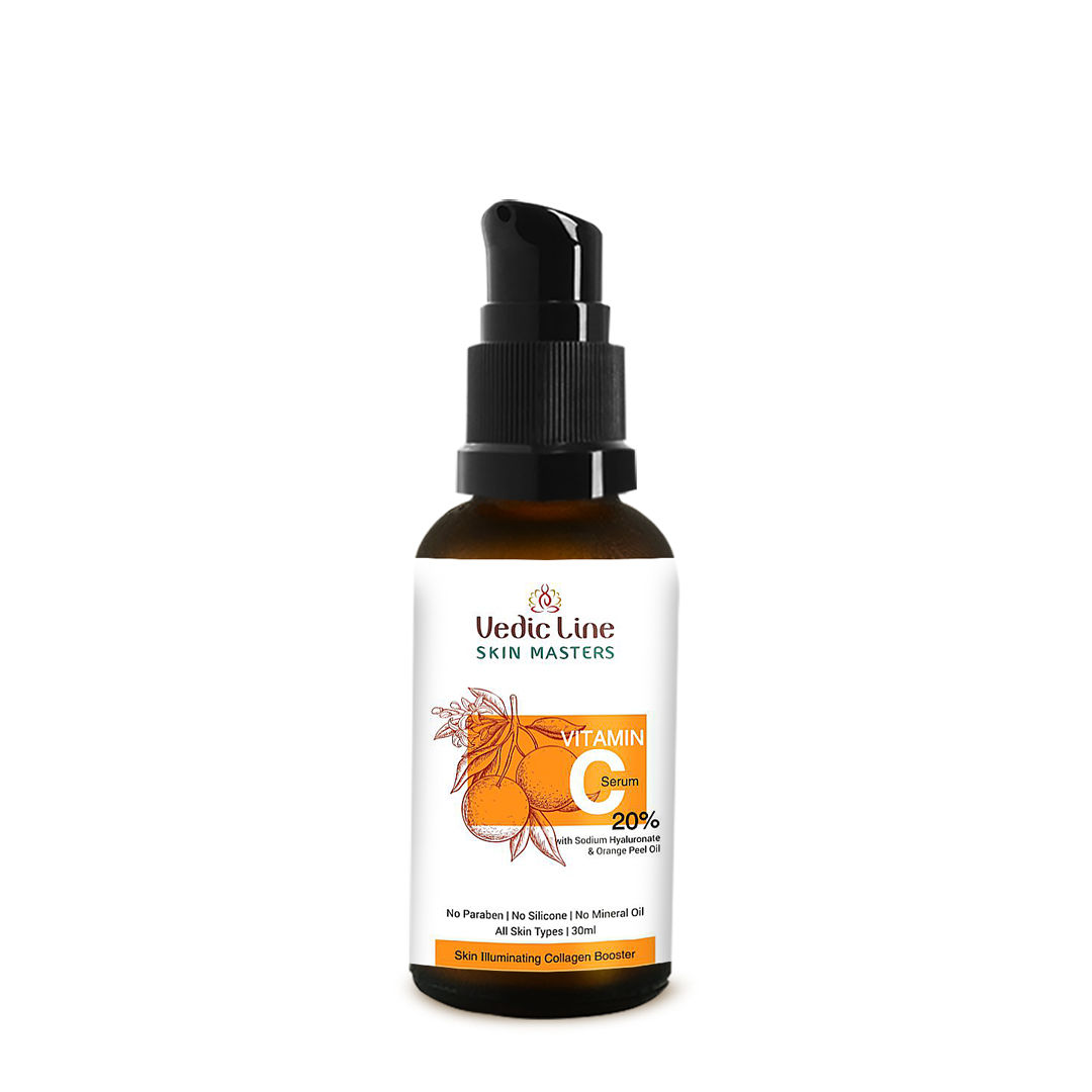 Buy Vedicline Vitamin C Serum 20%, Helps To Reduce Wrinkles, Fine Lines & Dark Spots With Orange Peel Oil To Enhance Skin Brightness, 30ml - Purplle