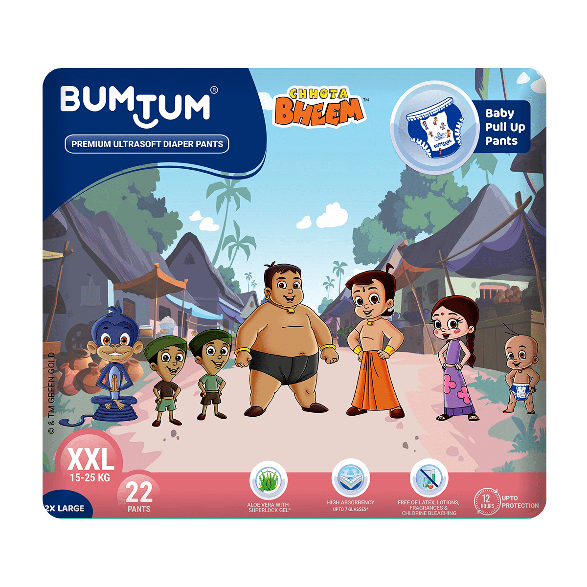 For Kids Pant Type Extra Large Bum Tum Chhota Bheem Diaper Pants at Rs  470/packet in Lucknow