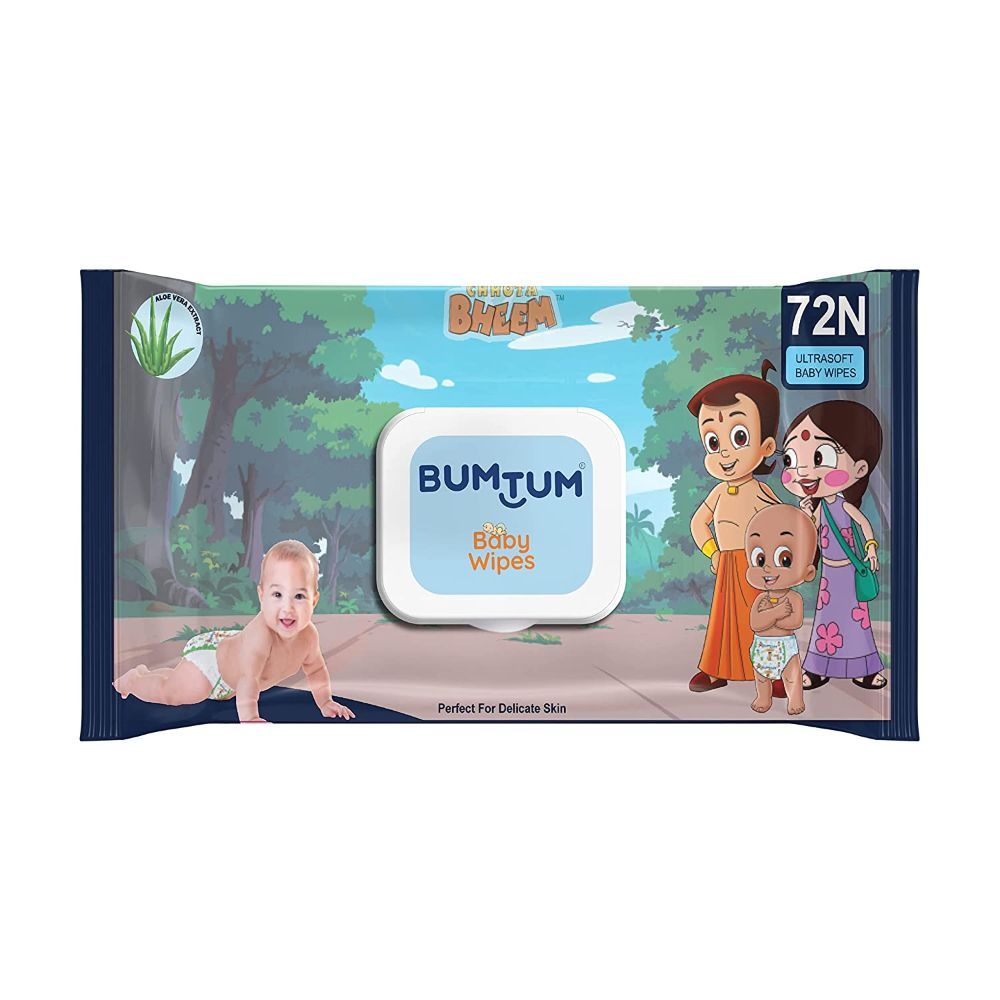Buy Bumtum Baby Wet Wipes with Lid Paraben & Sulfate Free (Pack of 1)  (72 Wipes) - Purplle