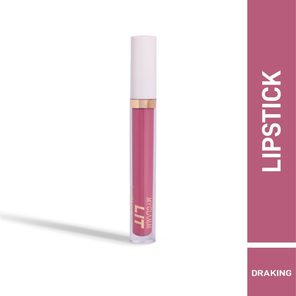 Buy MyGlamm LIT Liquid Matte Lipstick-Draking- (3 ml) - Purplle