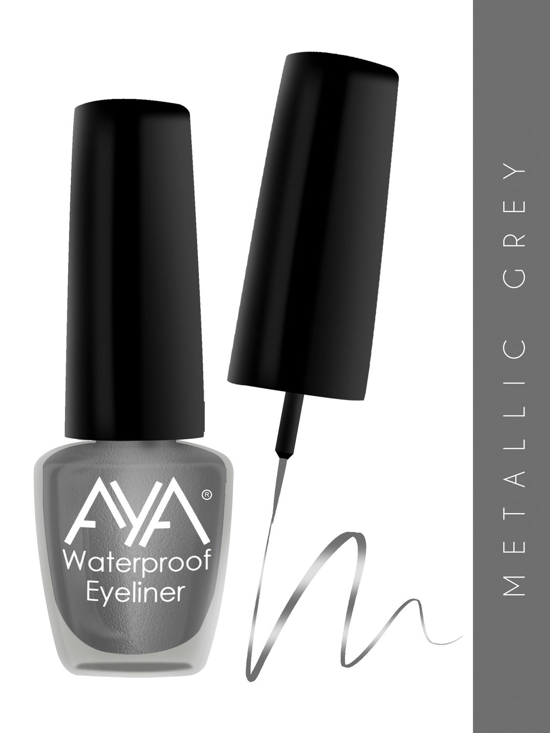 Buy AYA 24 Hrs Long Lasting & Waterproof Eyeliner, Metallic Grey (5 ml) - Purplle