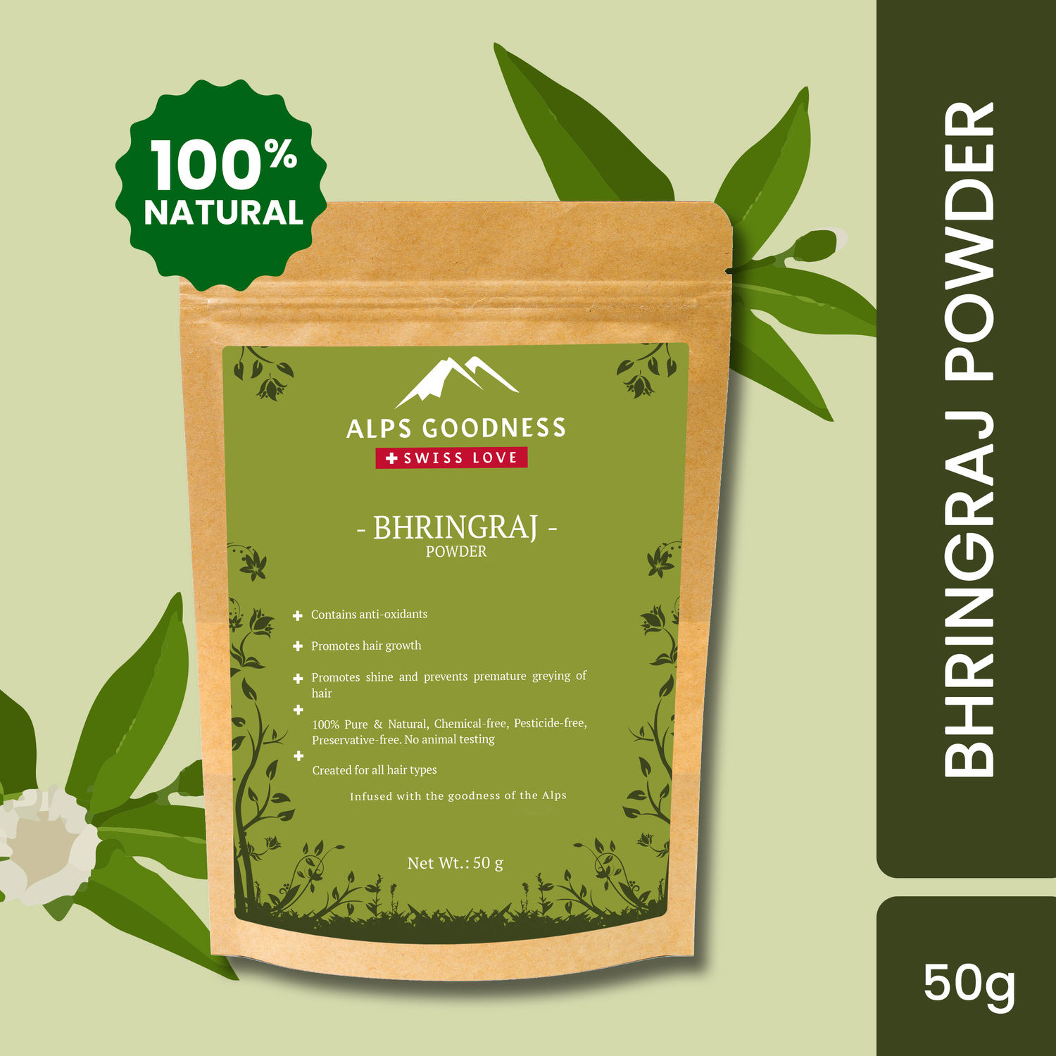 Buy Alps Goodness Powder - Bhringraj (50 gm) - Purplle