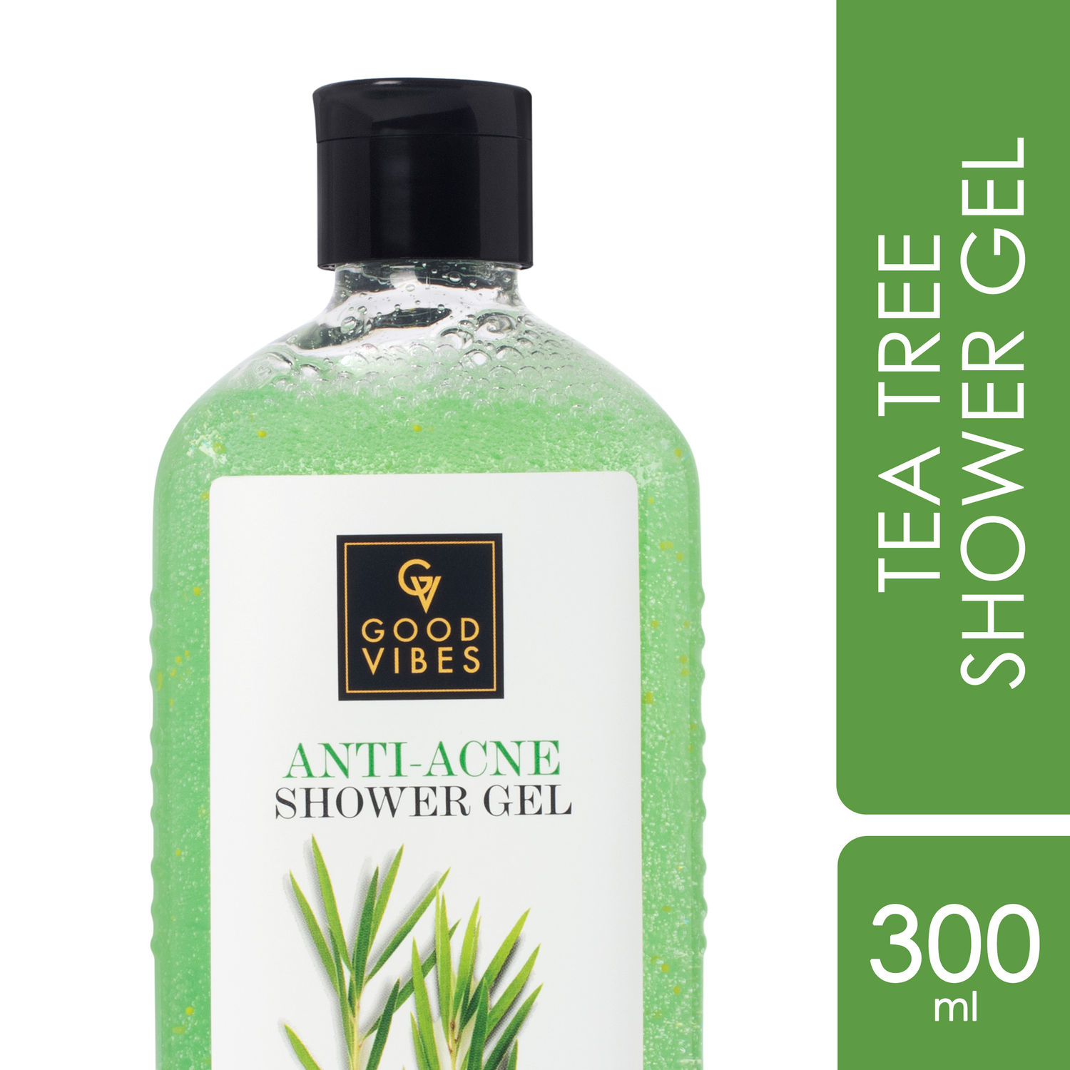 Buy Good Vibes Tea Tree Anti-Acne Shower Gel, With Rosemary Leaf Oil | (Body Wash) Anti-Bacterial | Certified Fragrance (300 ml) - Purplle