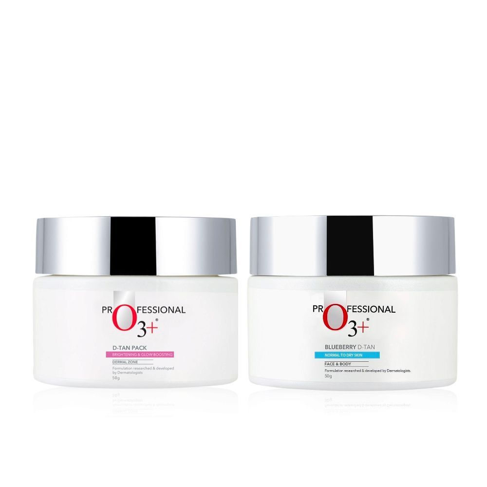 Buy O3+ Brightening & Whitening Dermal Zone D-Tan Pack For De Tan + O3+ Blueberry Dtan Mask For De Tan & Moisturising Glow - Combo - Purplle