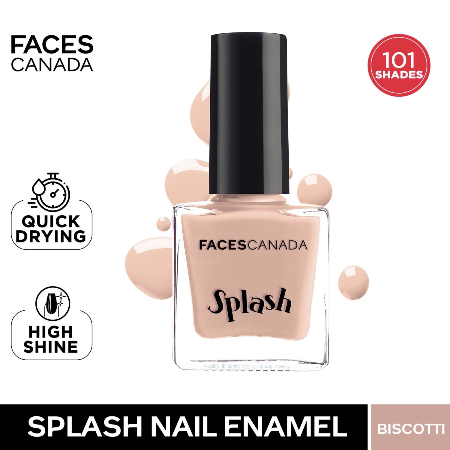 Faces Canada Splash Nail Enamel Pink Twinkle 149 (8 ml)