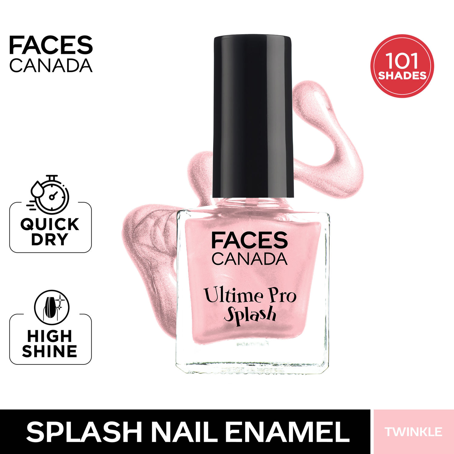 Buy FACES CANADA Ultime Pro Splash Nail Enamel - Twinkle 36 (8ml) | Quick Drying | Glossy Finish | Long Lasting | No Chip Formula | High Shine Nail Polish For Women | No Harmful Chemicals - Purplle