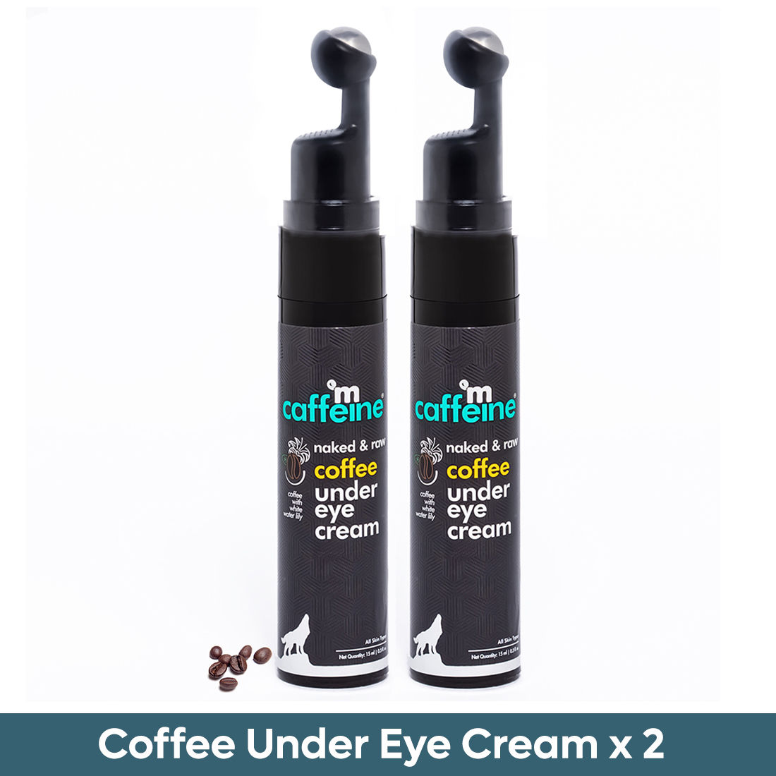 Buy mCaffeine Naked & Raw Coffee Under Eye Cream 15 ml (Pack of 2) - Purplle