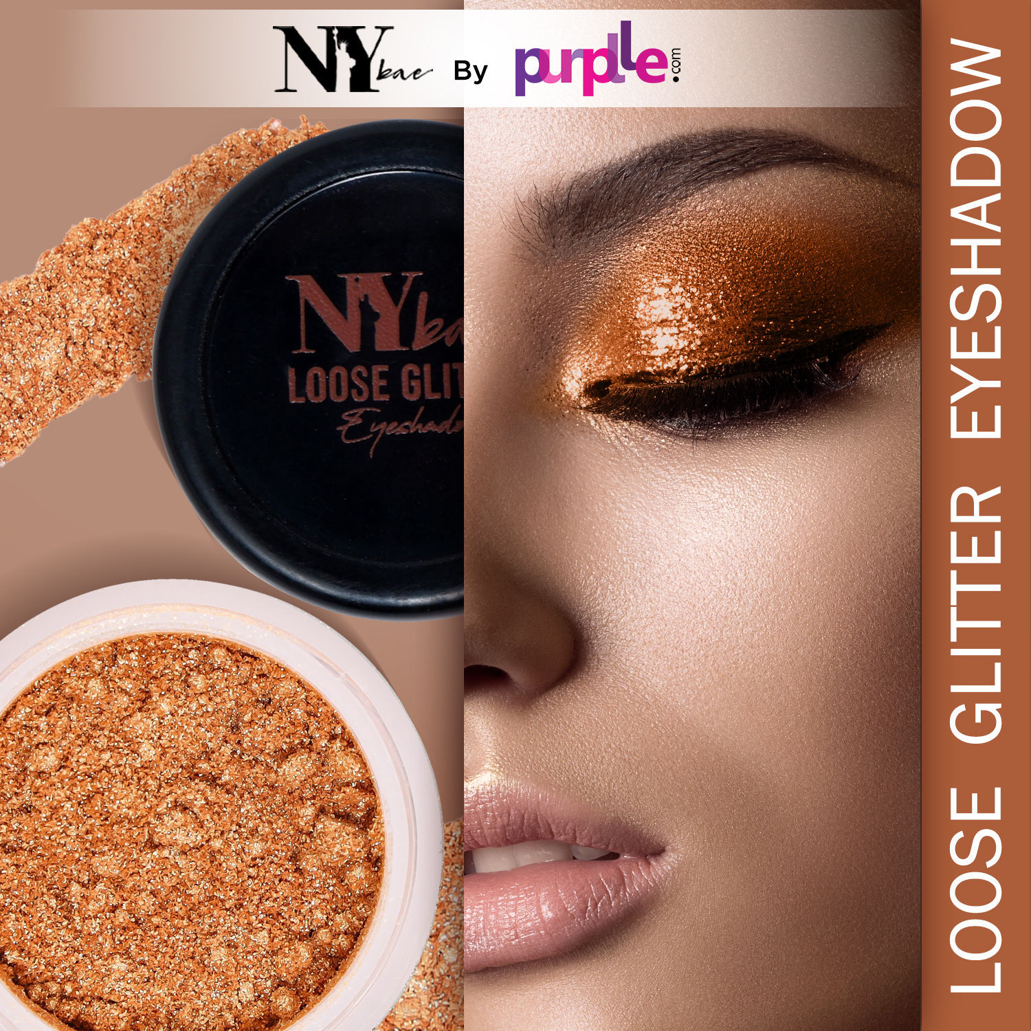 Buy NY Bae Loose Glitter Eyeshadow - Karat Gold 01 (2 g) | Loaded With Oils & Fruit Extract | Rich Colour | Long lasting | Easy To Use | Cruelty Free - Purplle