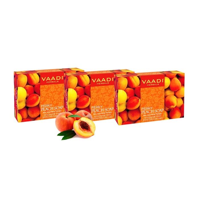 Buy Vaadi Herbals Perky Peach Soap with Almomd Oil (75 g) (Pack of 3) - Purplle