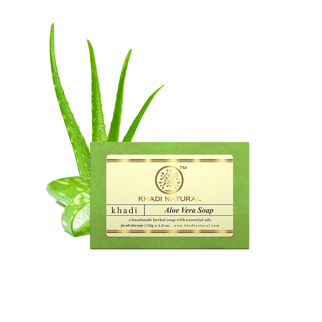 Buy Khadi Natural Aloe Vera Handmade Soap| Anti-Bacterial - (125gm) - Purplle