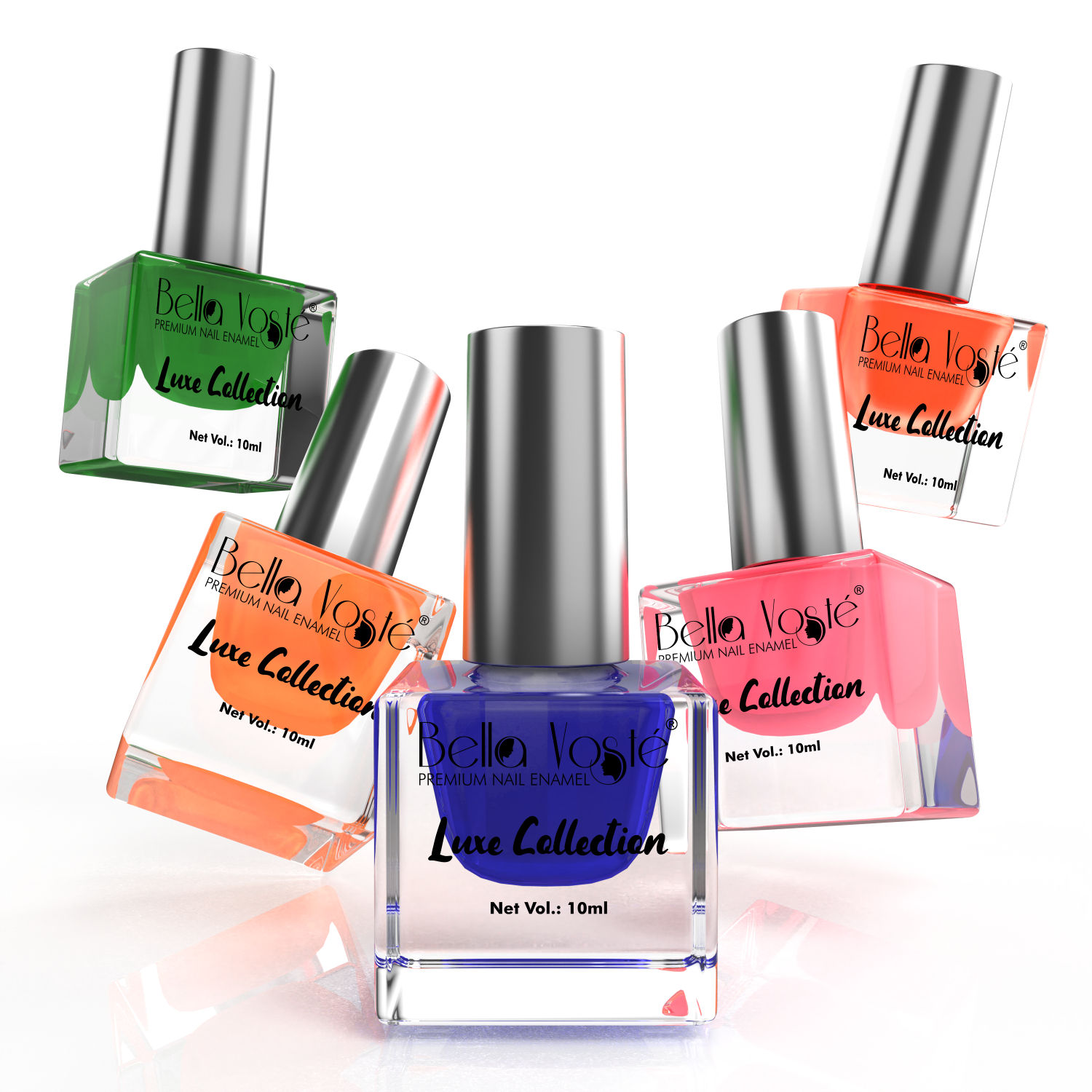 Buy Bella Voste Profesional Neon Nail Polish Combo Set of 5 Pcs, Bright English Colors, Quick Drying, Long Lasting, Cruelty Free, Paraben & Toxic Free, Bold Vibrant & Ultra Trendy… - Purplle