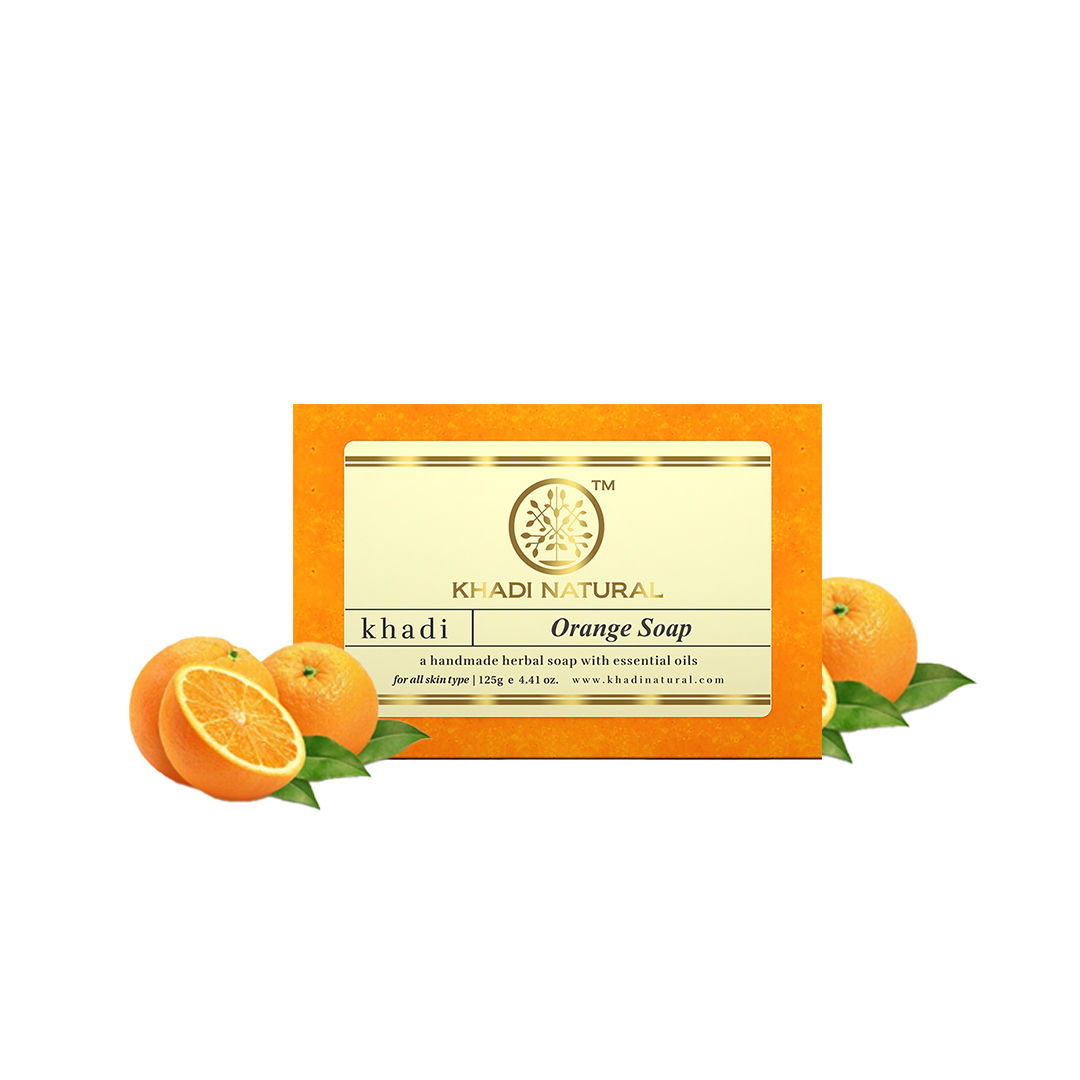 Buy Khadi Natural Orange Handmade Soap| Cleanse, Tone & Nourish - (125gm) - Purplle