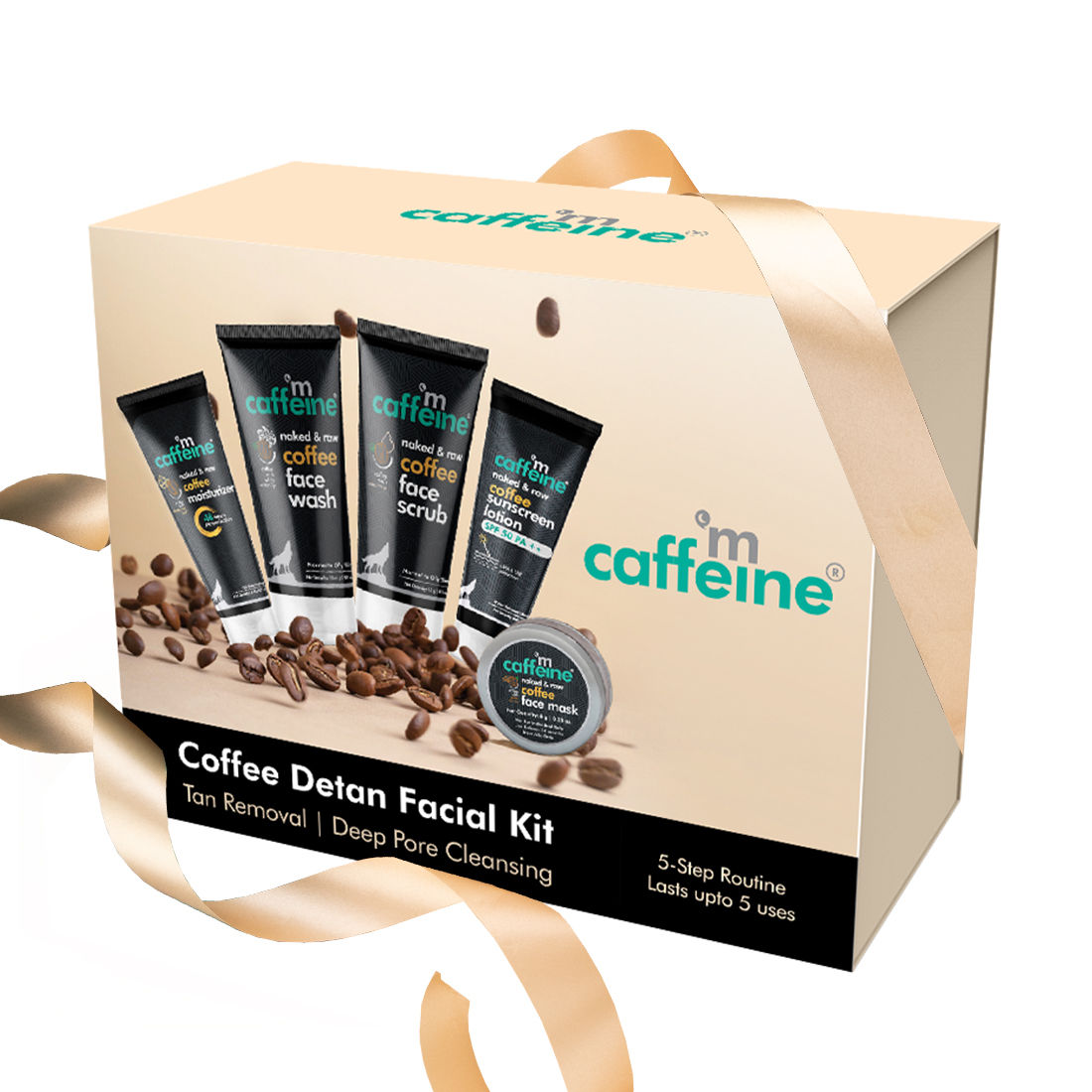 Buy mCaffeine miniature Coffee Face De Tan Kit - Purplle