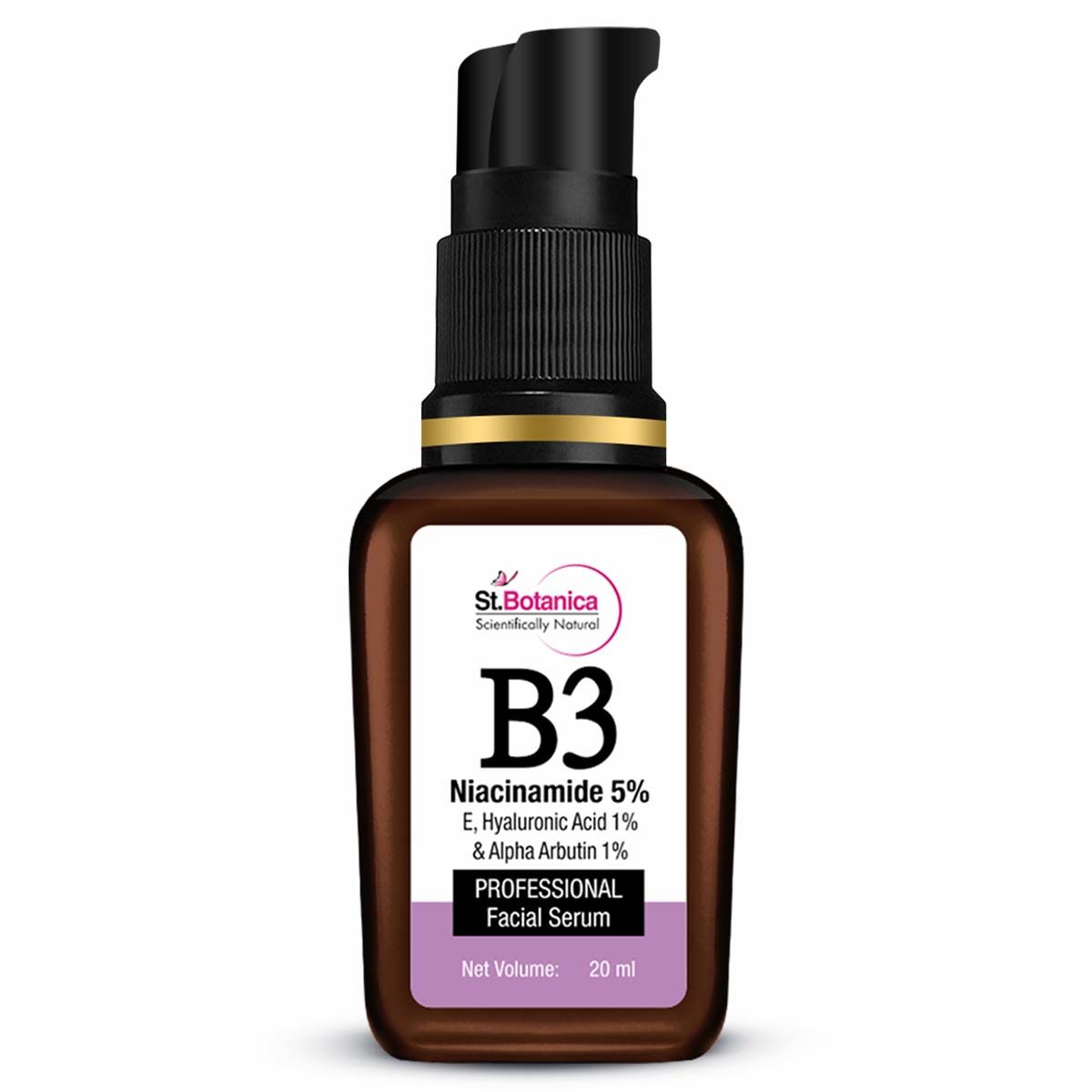 Buy St Botanica Niacinamide 5%, E + Hyaluronic Acid 1%, Alpha Arbutin 1% Face Serum for Oil-Free, Hydrated & Bright Skin | Pore Reducing Serum, 20 ml - Purplle