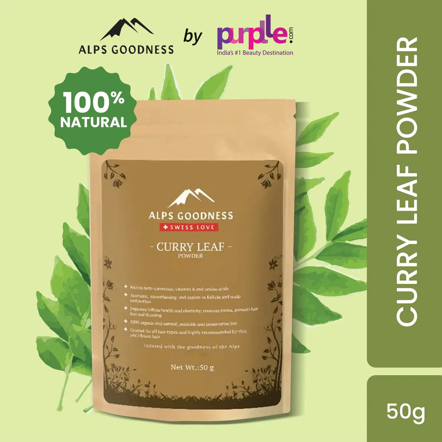 Buy Alps Goodness Powder - Curry Leaf (50 gm) - Purplle
