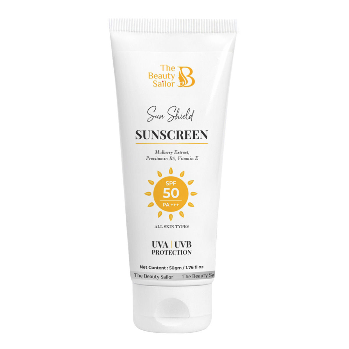 Buy The Beauty Sailor- Sun Shield Sunscreen for men and women| SPF 50| protects against sun damage| for all skin types| 50gm - Purplle