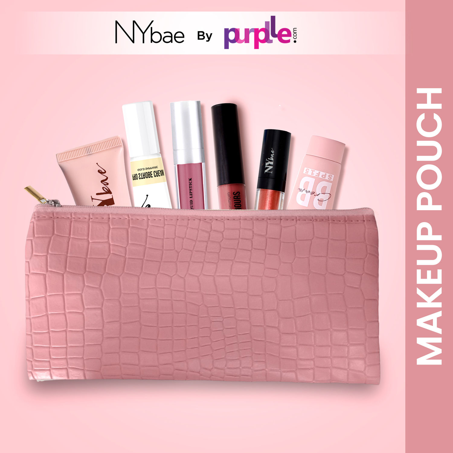 Buy NY Bae Travel Around Town Pouch | Travel Friendly | Multi Purpose Bag | Spacious - Pink Paradise - Purplle
