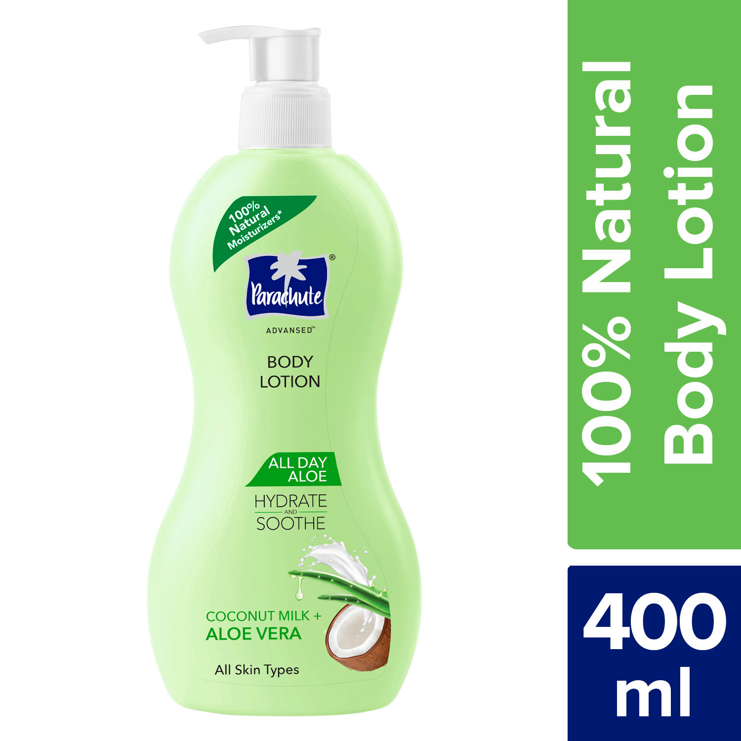 Parachute body outlet lotion