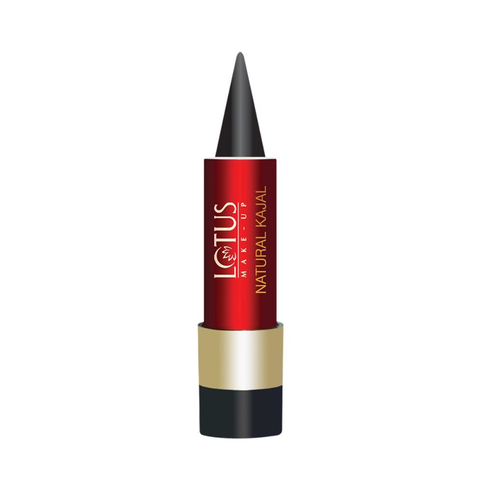 Buy Lotus Make-Up Natural Kajal - Black NK04 | Almond Oil | Smudge Proof | 100% Natural Ingredients |3.8 g - Purplle