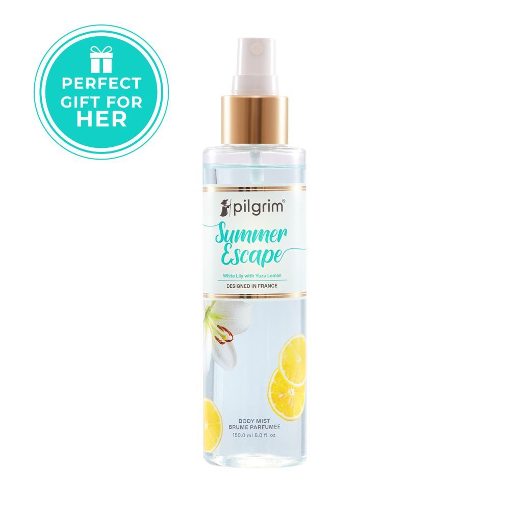 Pilgrim Summer Escape Body Mist White Lily With Yuzu Lemon Citrus Body Mist For Women Long Lasting White Lily Yuzu Lemon For A Vacation Feel