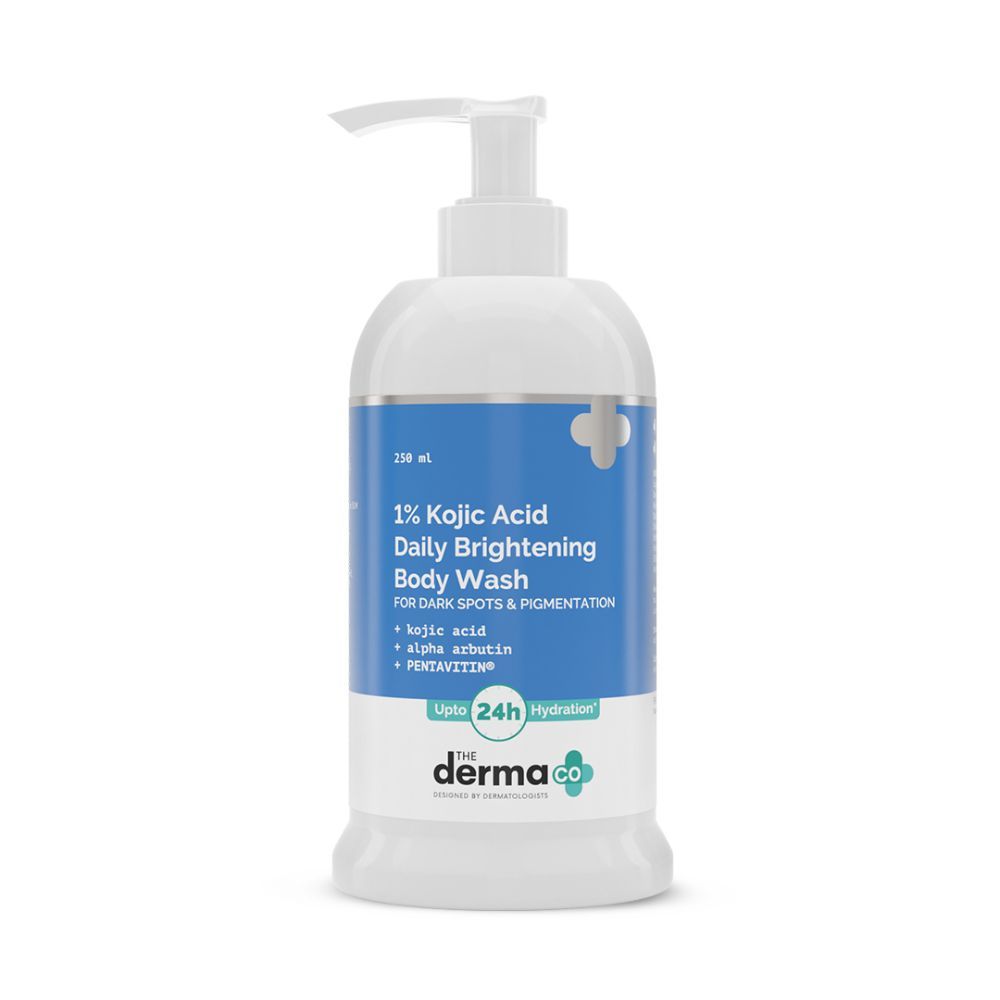 Buy The Derma Co. 1% Kojic Acid Daily Brightening Body Wash with Alpha Arbutin For Dark Spots & Pigmentation - 250ml - Purplle