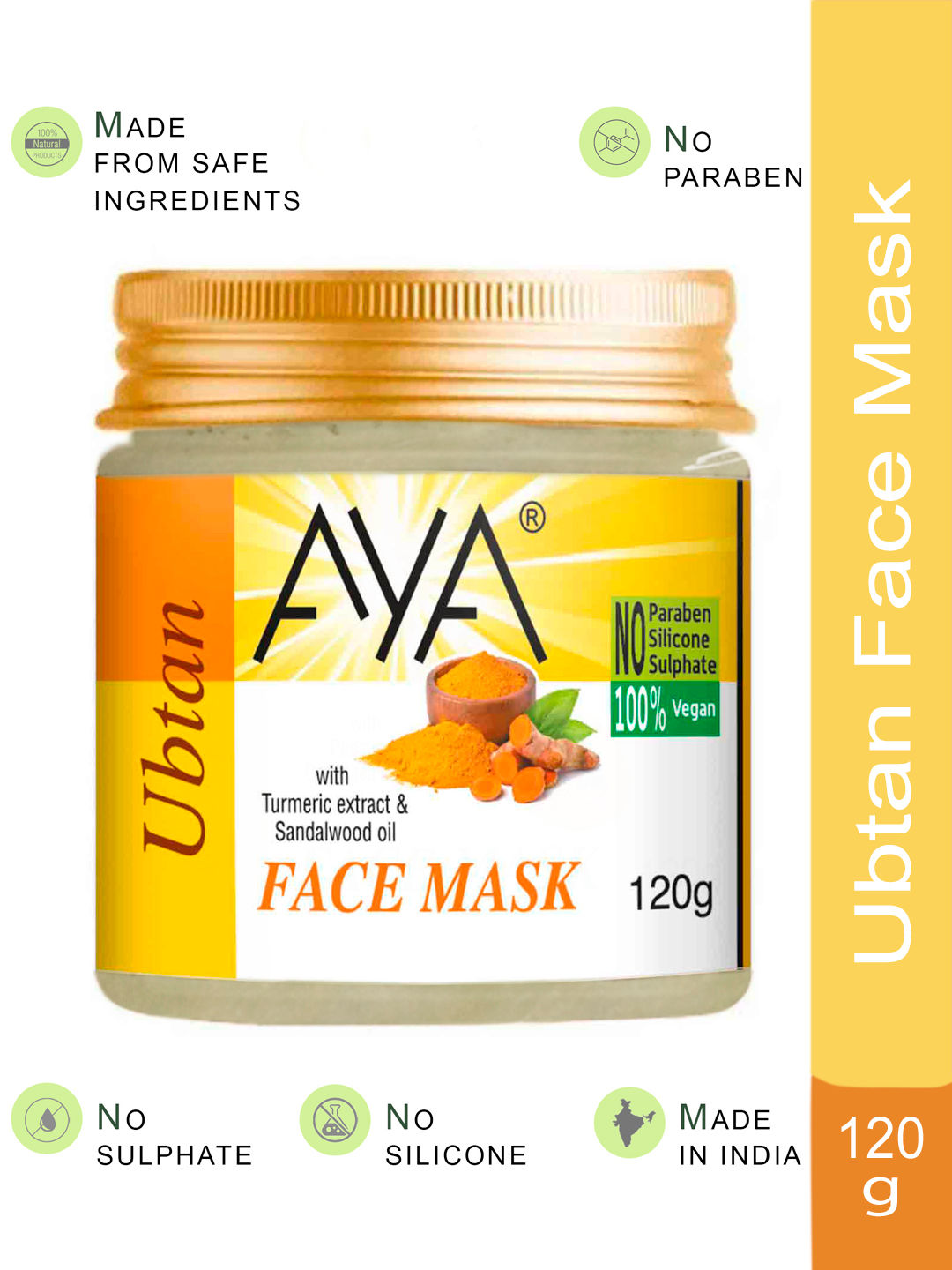 Buy AYA Ubtan Face Mask, 120 g | No Paraben, No Silicone, No Sulphate - Purplle