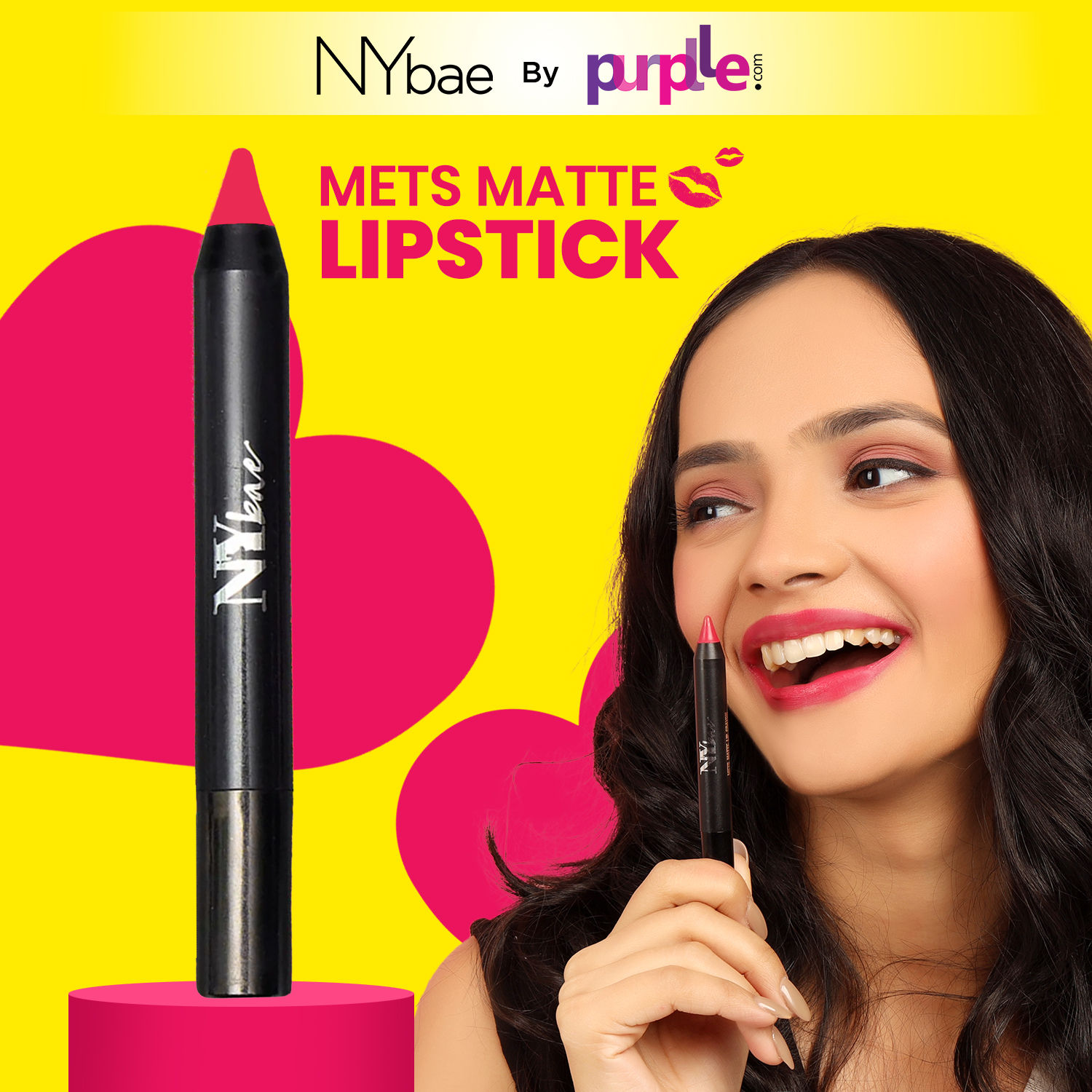 Buy NY Bae Mets Matte Lip Crayon | Creamy Matte Finish | Moisurizing | Satin Texture | Multipurpose Lipstick | Lip & Cheek Crayon | Red, Pink Lipstick | Sexy Second Base 25 (2.8 g) - Purplle