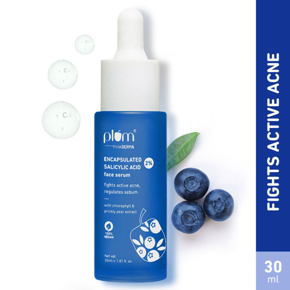 Buy Plum thinkDERMA 2% Encapsulated Salicylic Acid Face Serum | Fights Active Acne | Regulates Sebum | Controls Oil |  100% Vegan | 30 ml - Purplle