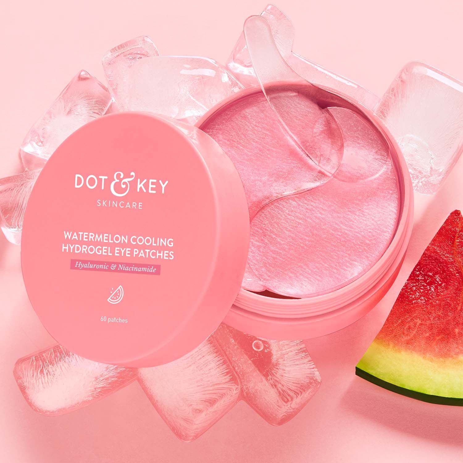 Buy Dot & Key Watermelon Cooling Hydrogel Eye Patches with Hyaluronic & Niacinamide - 60 Patches | For All Skin Types - Purplle