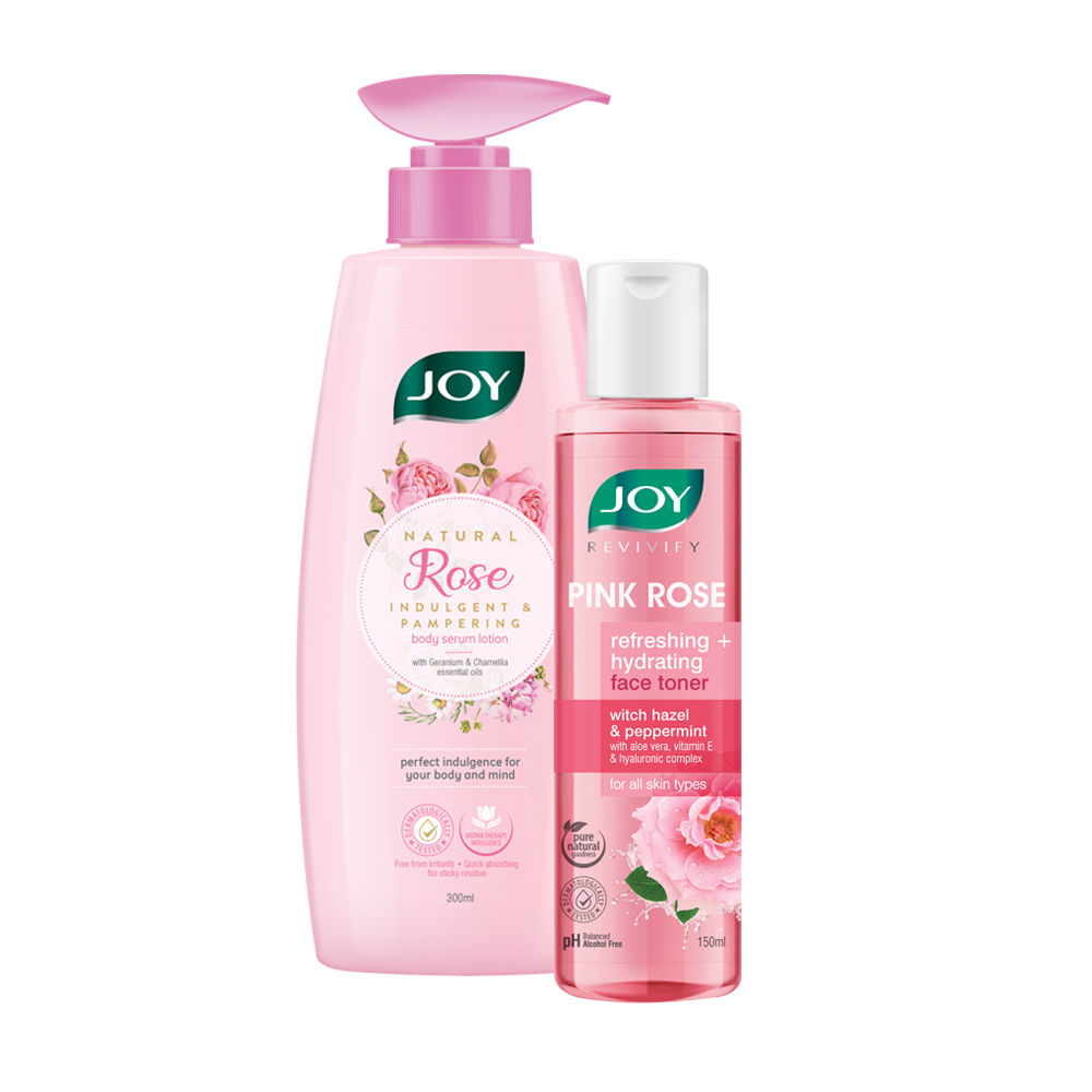 Buy Joy Revivify Pink Rose Face Toner 150ml & Rose Body Serum Lotion 300ml (Combo Pack) - Purplle