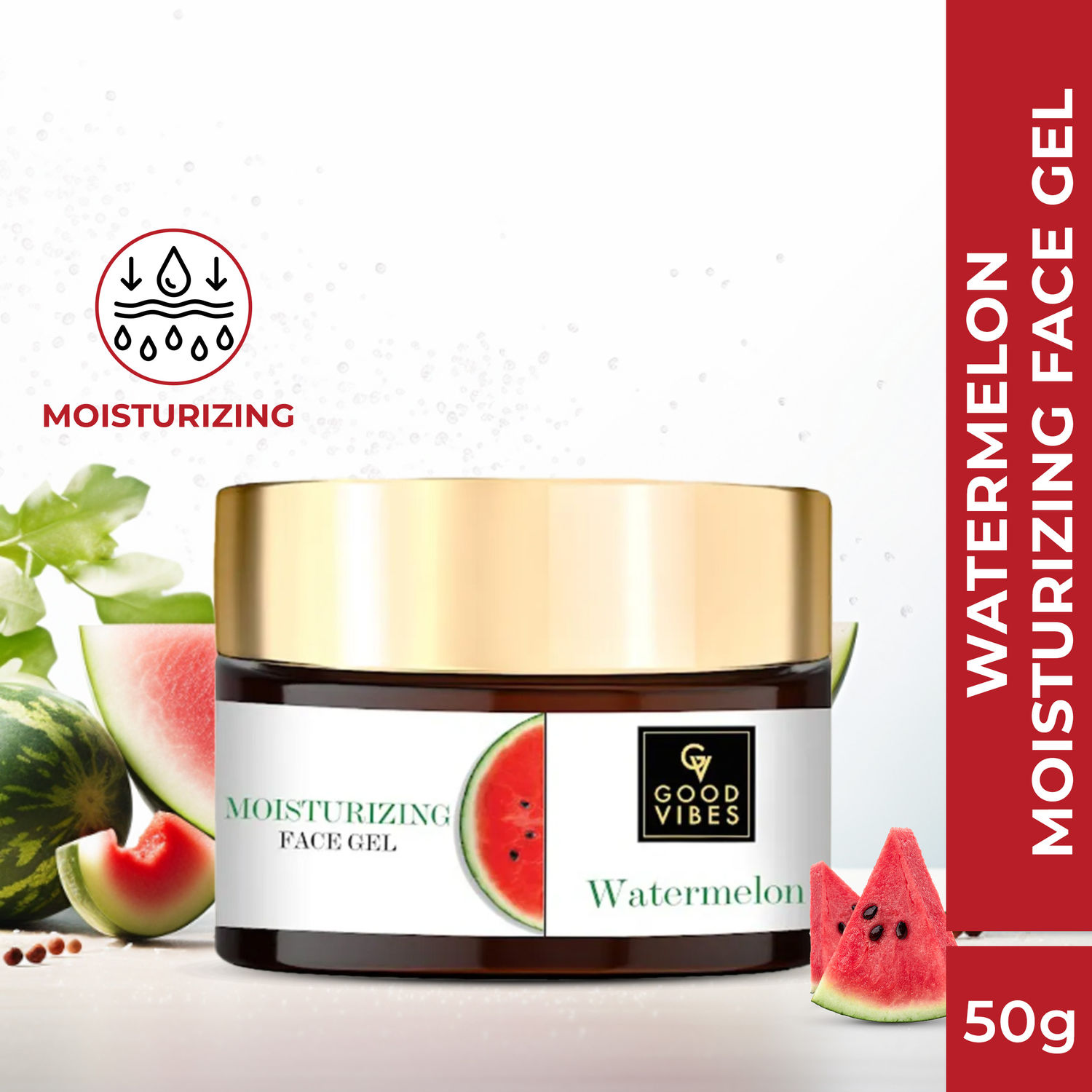 Buy Good Vibes Moisturizing Face Gel - Watermelon (50 g) - Purplle
