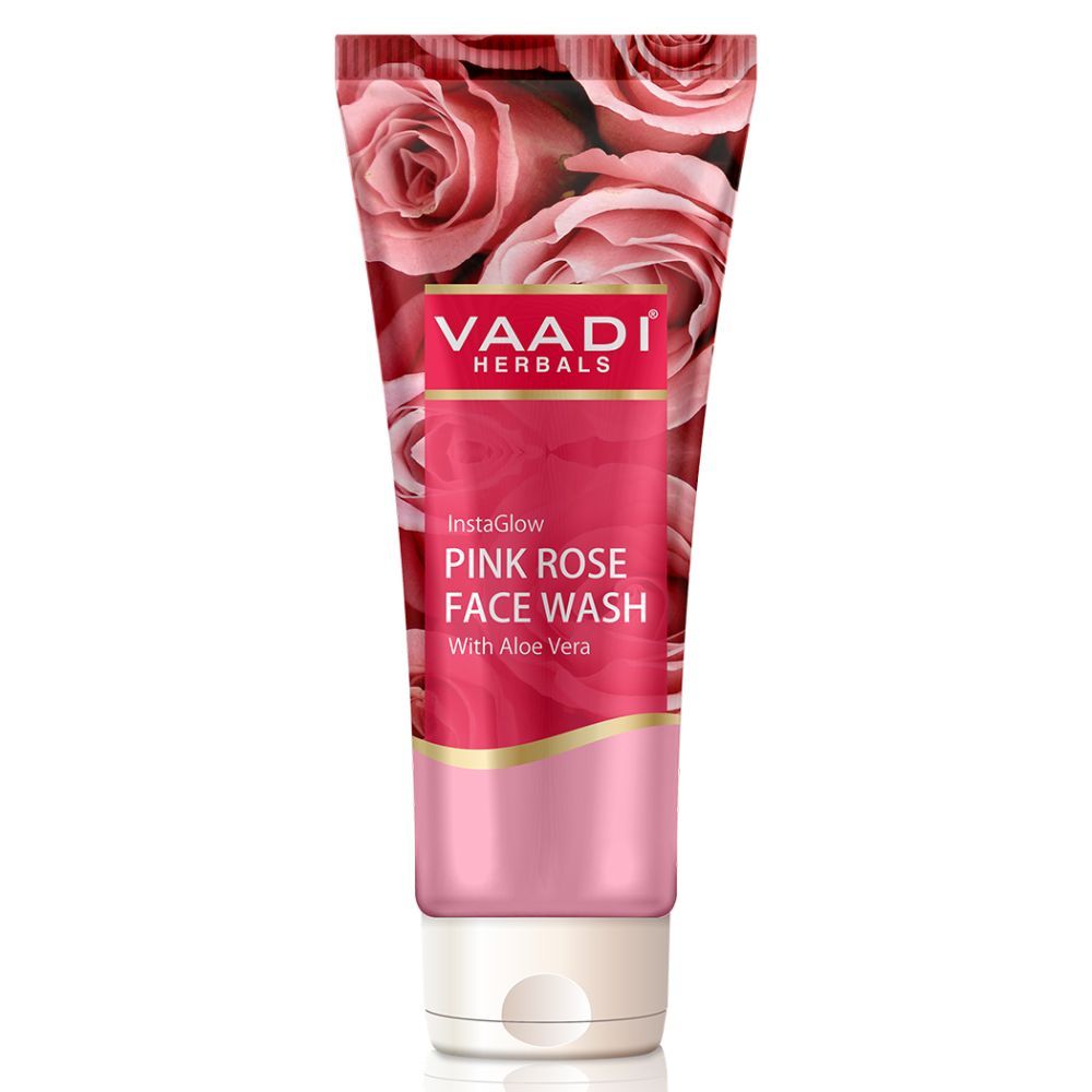 Buy Vaadi Herbals Insta Glow Pink Rose Face wash with Aloe vera extract (110 ml) - Purplle