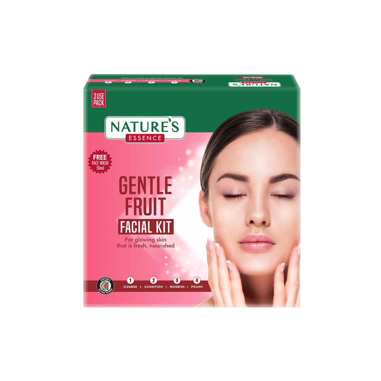 Buy Nature's Essence Gentle Fruit Facial Kit 60g +  1N Face Wash 50ml  Free - Purplle