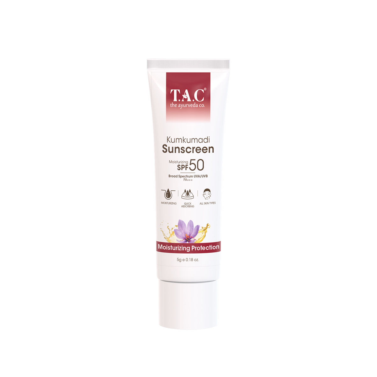 Buy T.A.C - Kumkumadi Sunscreen Spf 50 - 5Gm - Purplle