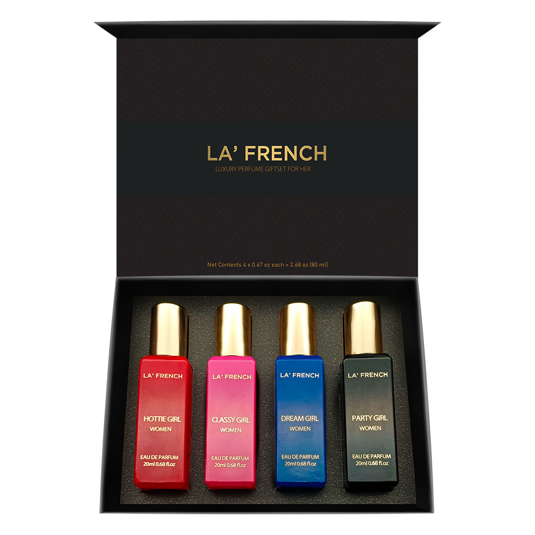 Buy La French Sassy Party Girl |Dream Girl |Classy Girl |Hottie Girl Perfume Gift Set for Women- 4 X 20ml - Purplle