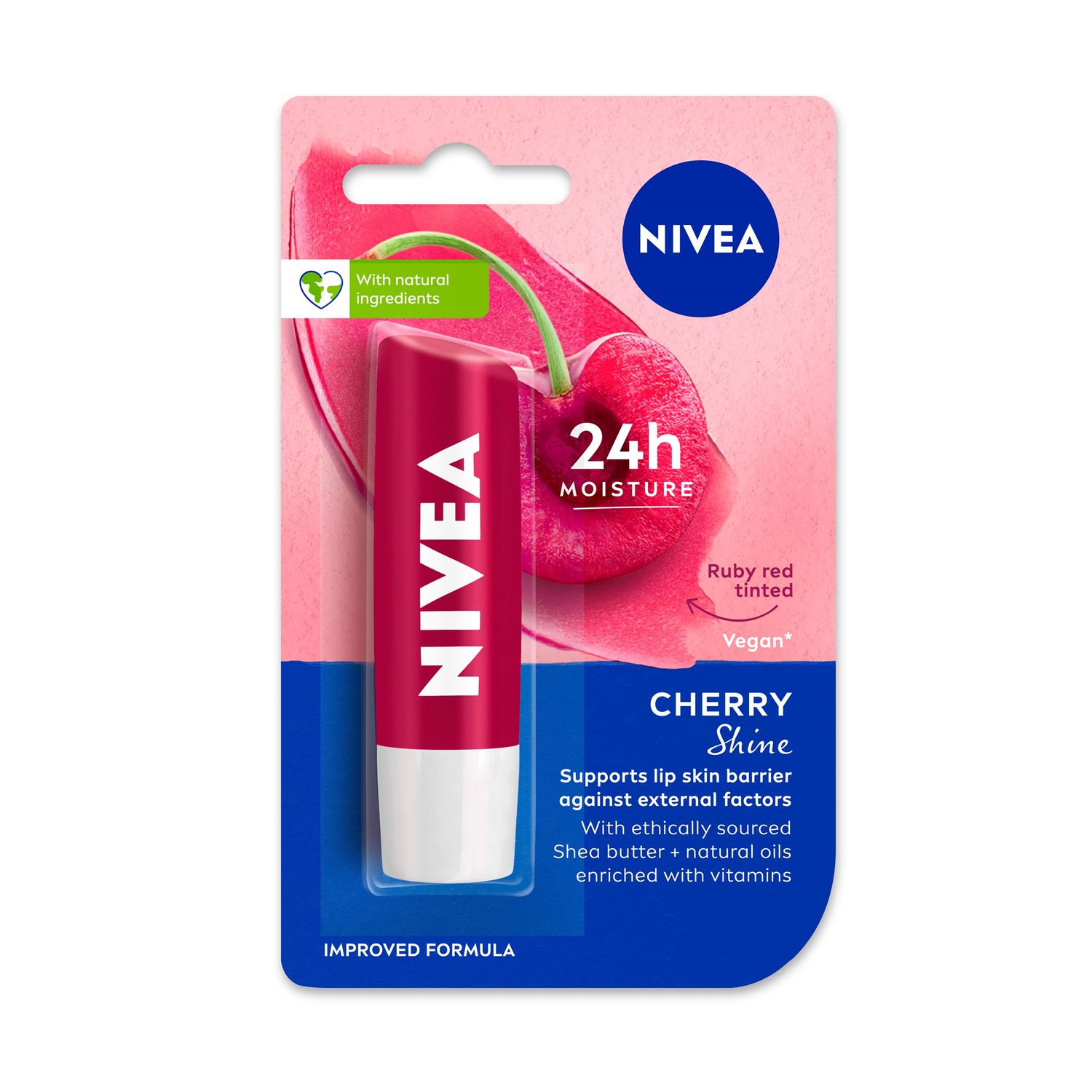 Buy NIVEA Lip Balm Fruity Cherry Shine 4.8g - Purplle