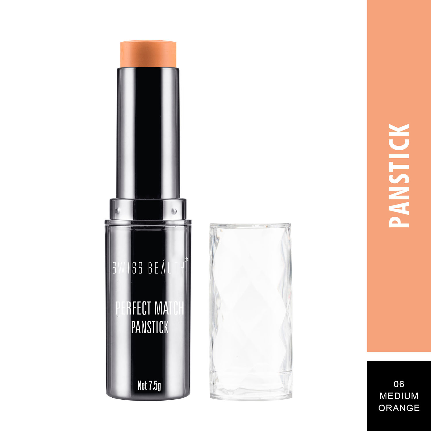 Buy Swiss Beauty Perfect Match Panstick -6-Medium Orange (7.5 g) - Purplle