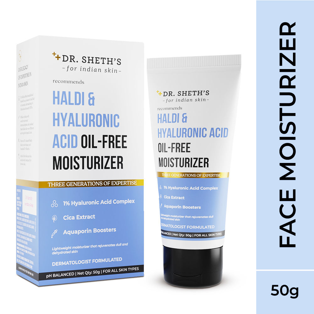 Buy Dr. Sheth’s Haldi & Hyaluronic Acid Oil-Free Moisturizer - 50g - Purplle