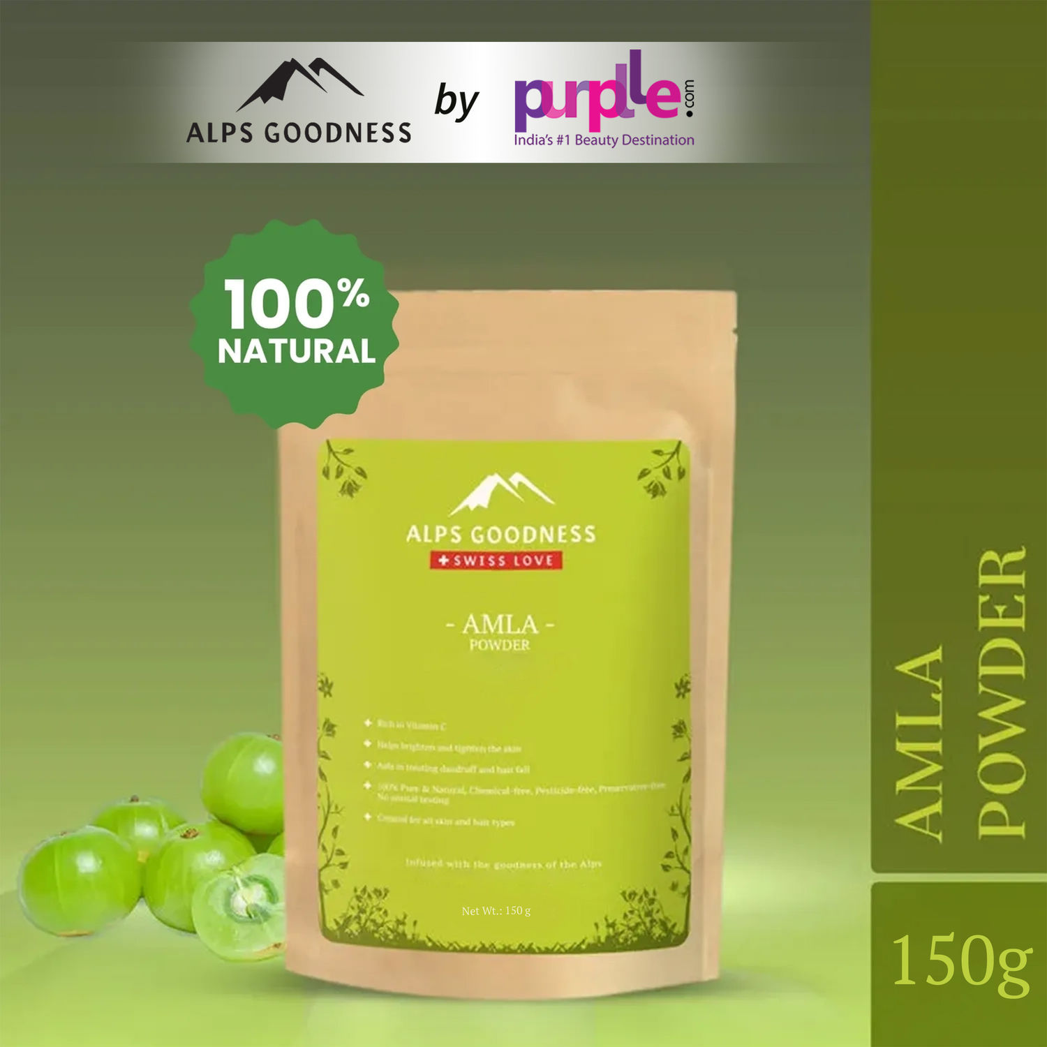 Buy Alps Goodness Powder - Amla (150 g) - Purplle