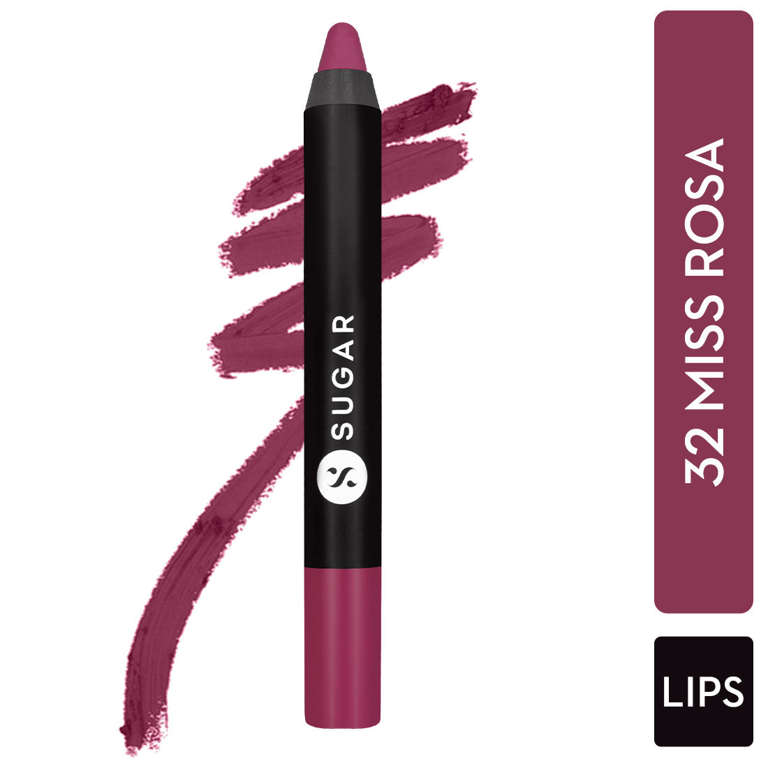Buy SUGAR Cosmetics Matte As Hell Crayon Mini Lipstick - 32 Miss Rosa - 2.5 g - Purplle