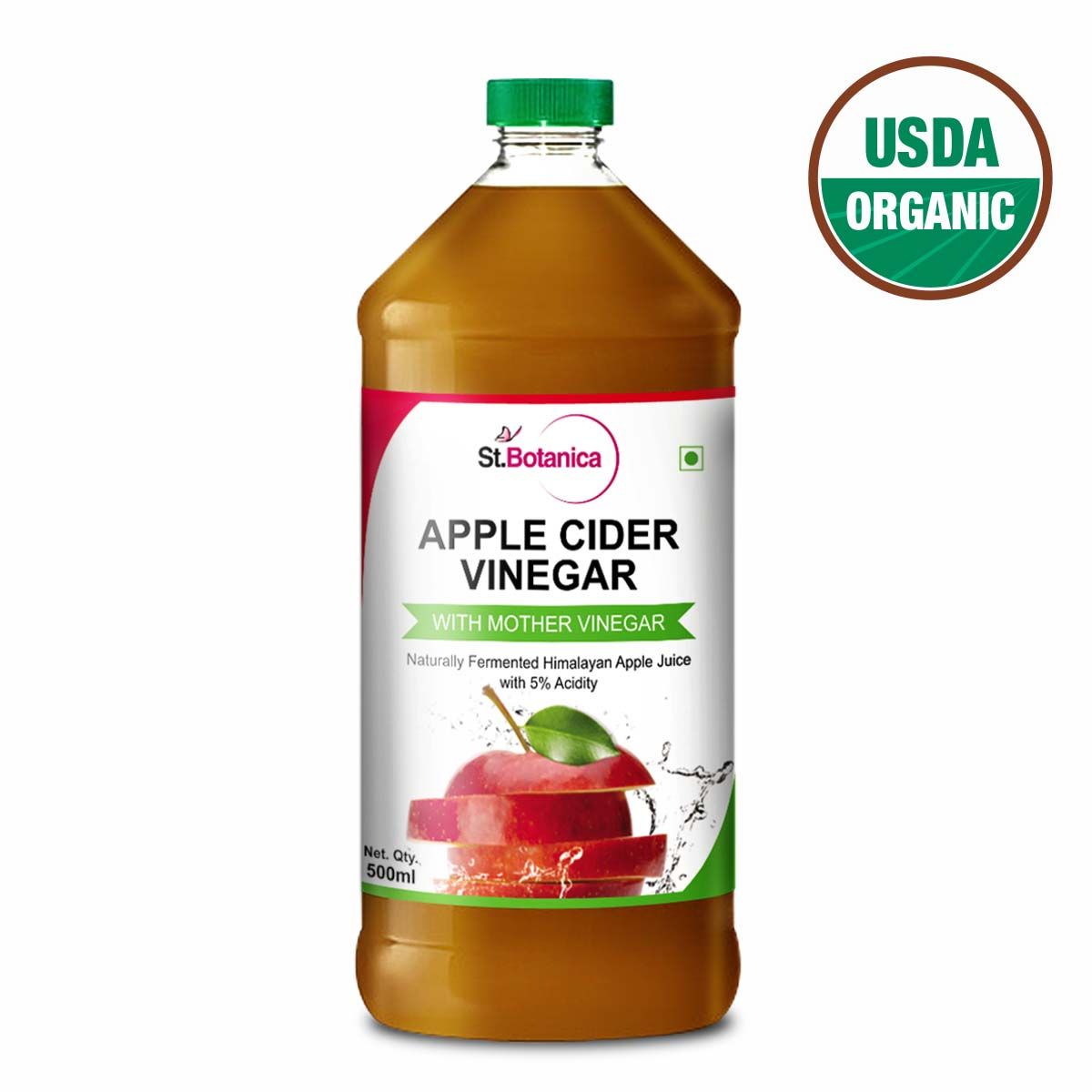 Buy St.Botanica Natural Apple Cider Vinegar Natural With Mother Vinegar (500 ml) - Purplle