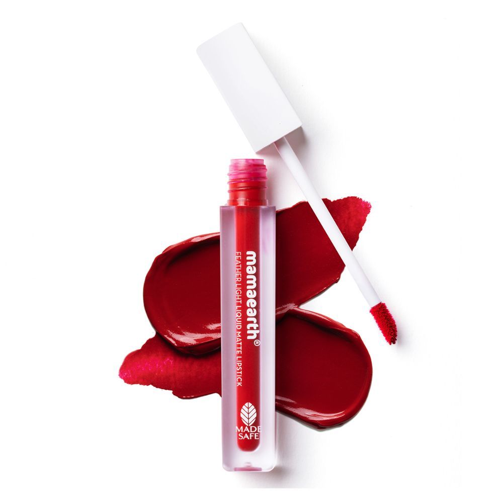 Buy Mamaearth Feather Light Liquid Matte Lipstick with Coconut & Vitamin E - 06 Red Velvet - 3.5 ml - Purplle