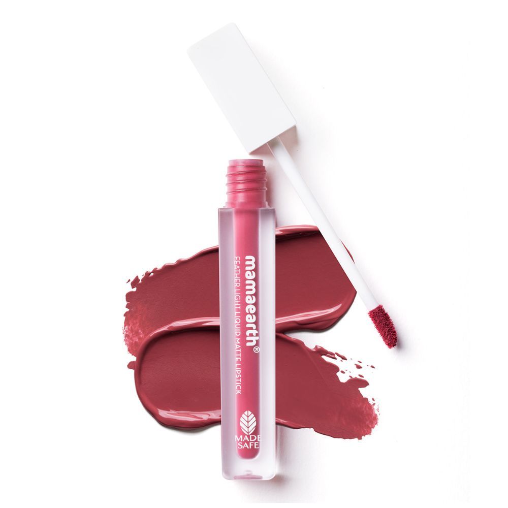 Buy Mamaearth Feather Light Liquid Matte Lipstick with Coconut & Vitamin E - 04 Nude Rose - 3.5 ml - Purplle