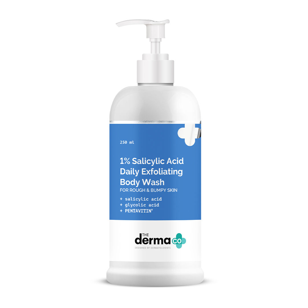 Buy The Derma co 1% Salicylic Acid Daily Exfoliating Body Wash with Salicylic Acid , Glycolic Acid & PENTAVITIN® - 250ml - Purplle
