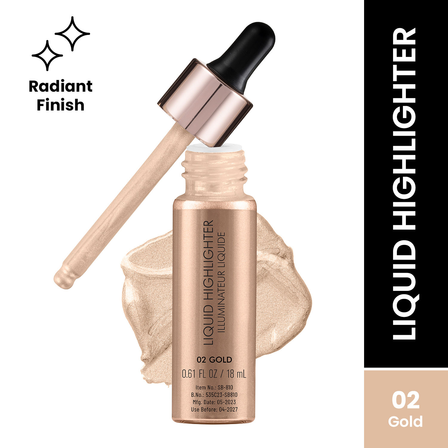 Buy Swiss Beauty Liquid Highlighter Illuminater - Gold (18 ml) - Purplle